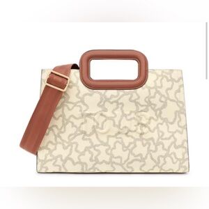 TOUS Medium Amaya Kaos Icon Shopping Bag Beige NWT & Dust Bag